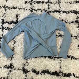 Francesca’s Blue Keyhole Sweater